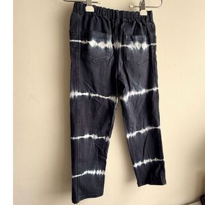 Open Edit Elastic Waist Navy/White Tie-dye denim jeans for kids (Size 8)
